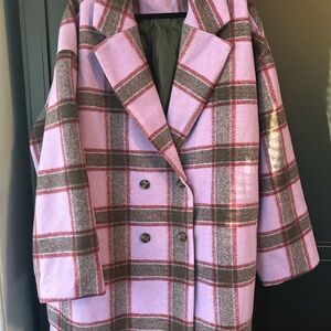 Time and Tru Plaid Car Coat